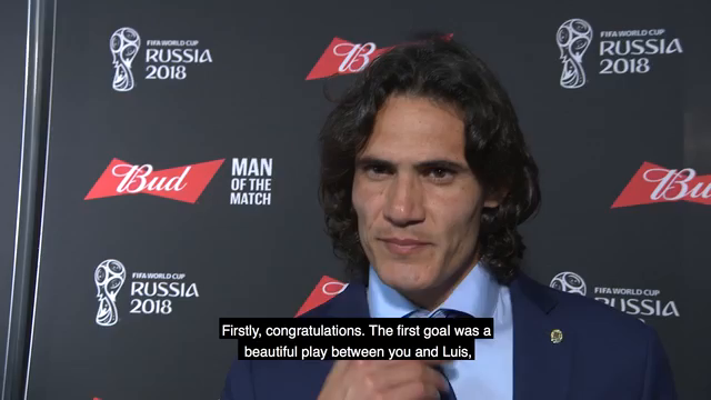 Maður leiksins - Úrúgvæ-Portúgal: Edinson Cavani