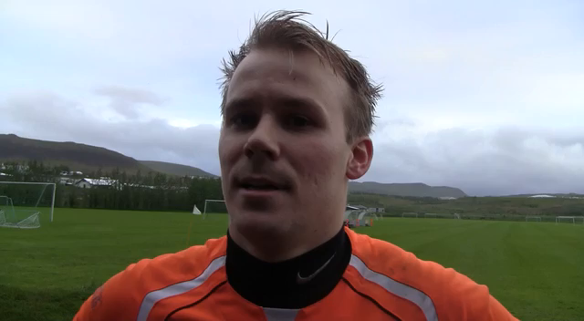 Heiðar Númi: Fer alltaf í hornið sem þeir skjóta í