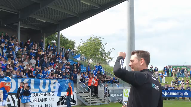 Freysi stýrði Lyngby upp í úrvalsdeildina - Sjáðu hann fagna með stuðningsmönnum