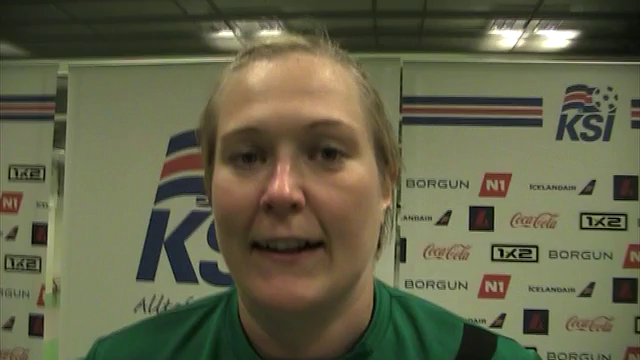 Þóra Björg: Krossaði fingur og bombaði á markið