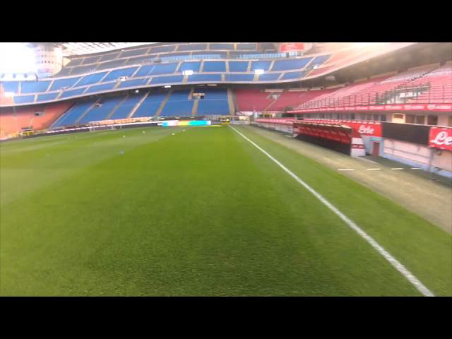 Stjörnumenn æfðu með GoPro á San Siro 